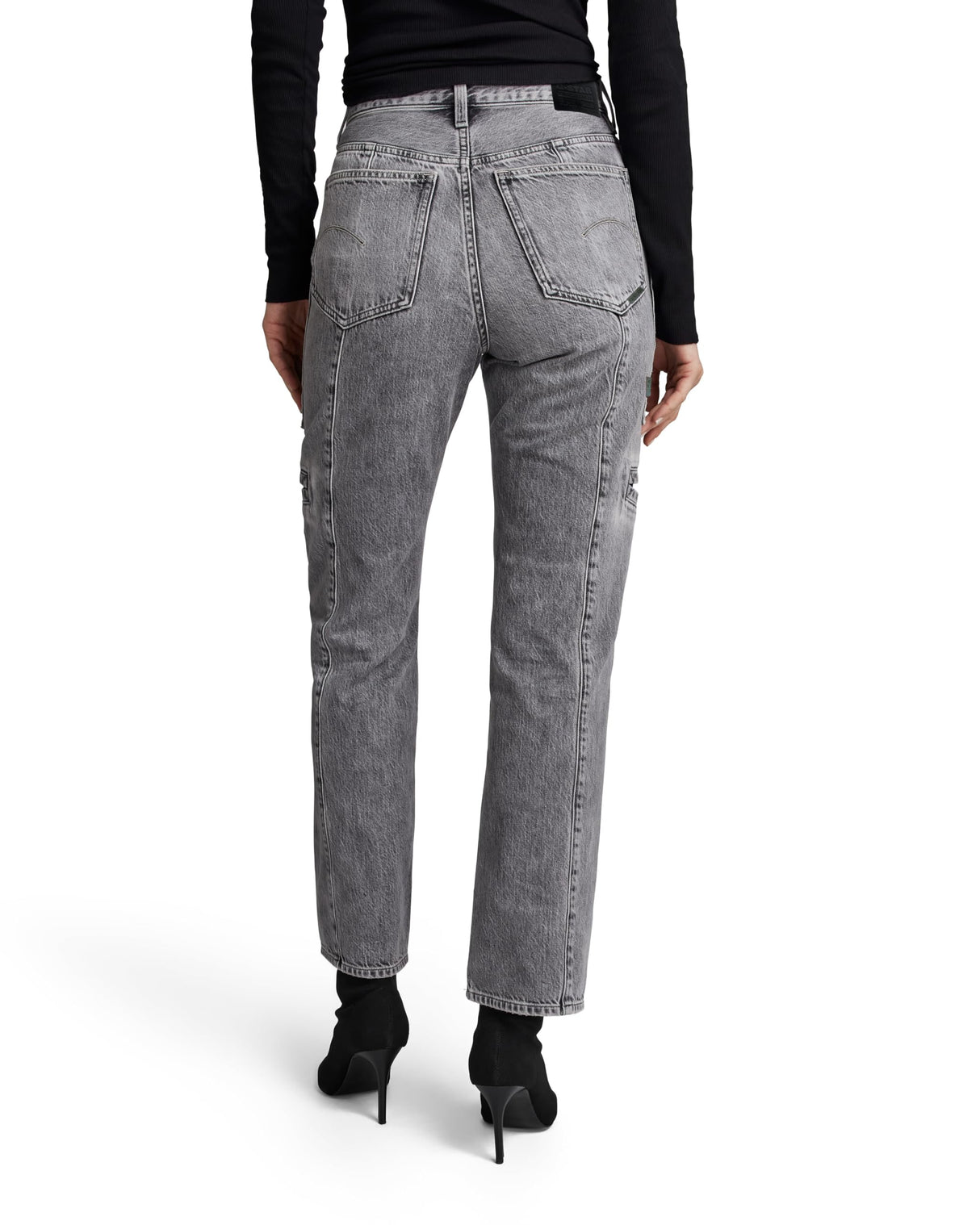 G-STAR Para Mujer Jeans Viktoria Utility High Straight, Gris (Faded Grey neblina D24566-D537-G324), 27W / 30L
