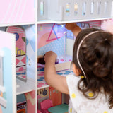 Olivia's Little World Teamson Kids Casa De Muñecas De Madera, Muñecas De 3,5" & 11 Accesorios TD-13361A