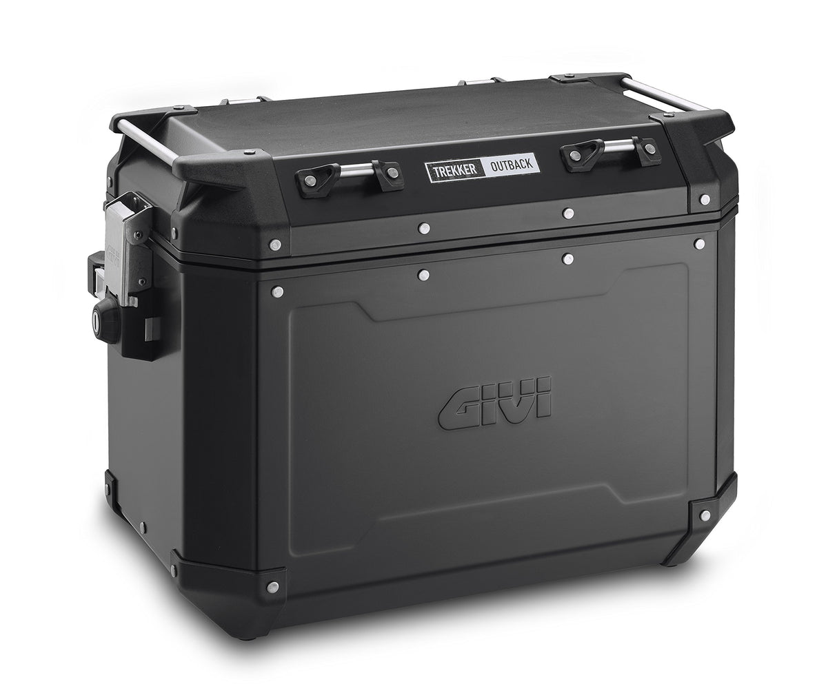 Givi OBK48BPACK2 Trekker Outback 48 Monokey Baúl de Aluminio Lateral, Color Negro, 48 litros, Carga Máxima A 10 Kg