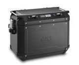 Givi OBK48BPACK2 Trekker Outback 48 Monokey Baúl de Aluminio Lateral, Color Negro, 48 litros, Carga Máxima A 10 Kg