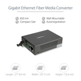 StarTech.com Conversor Compacto de Medios Ethernet Gigabit a Fibra Multimodo LC - 550m - Con transceptor MM SFP