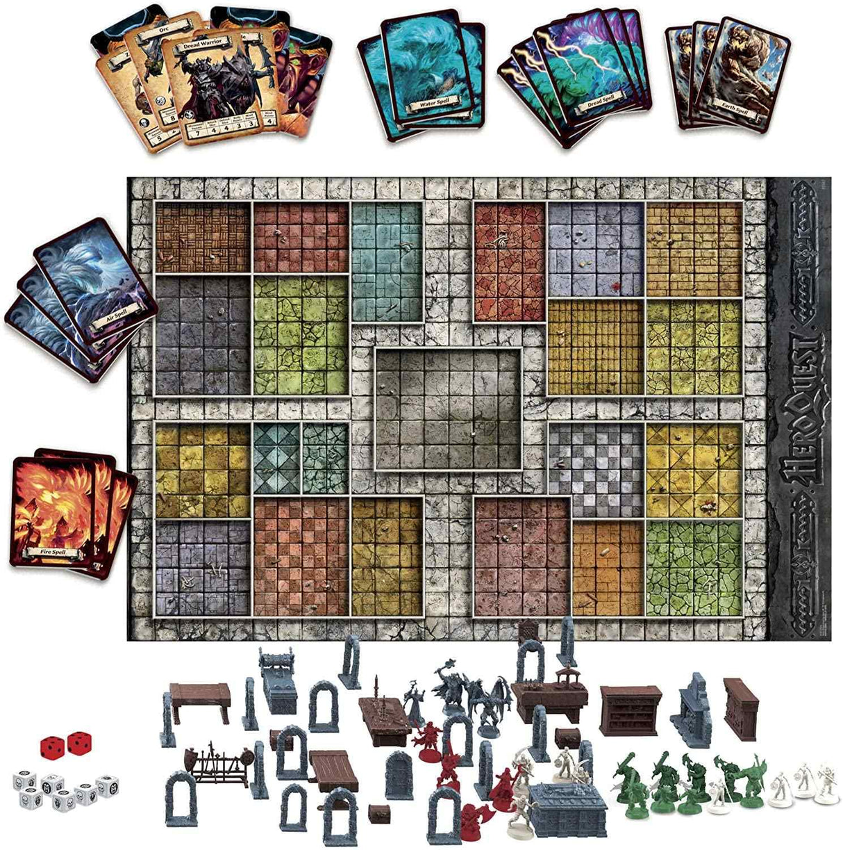 Hasbro Gaming - Avalon Hill - Sistema de Juego HeroQuest, Dungeon Crawler, Tablero de Juego inmersivo de fantasía, a Partir de 14 años. De 2 a 5 Jugadores