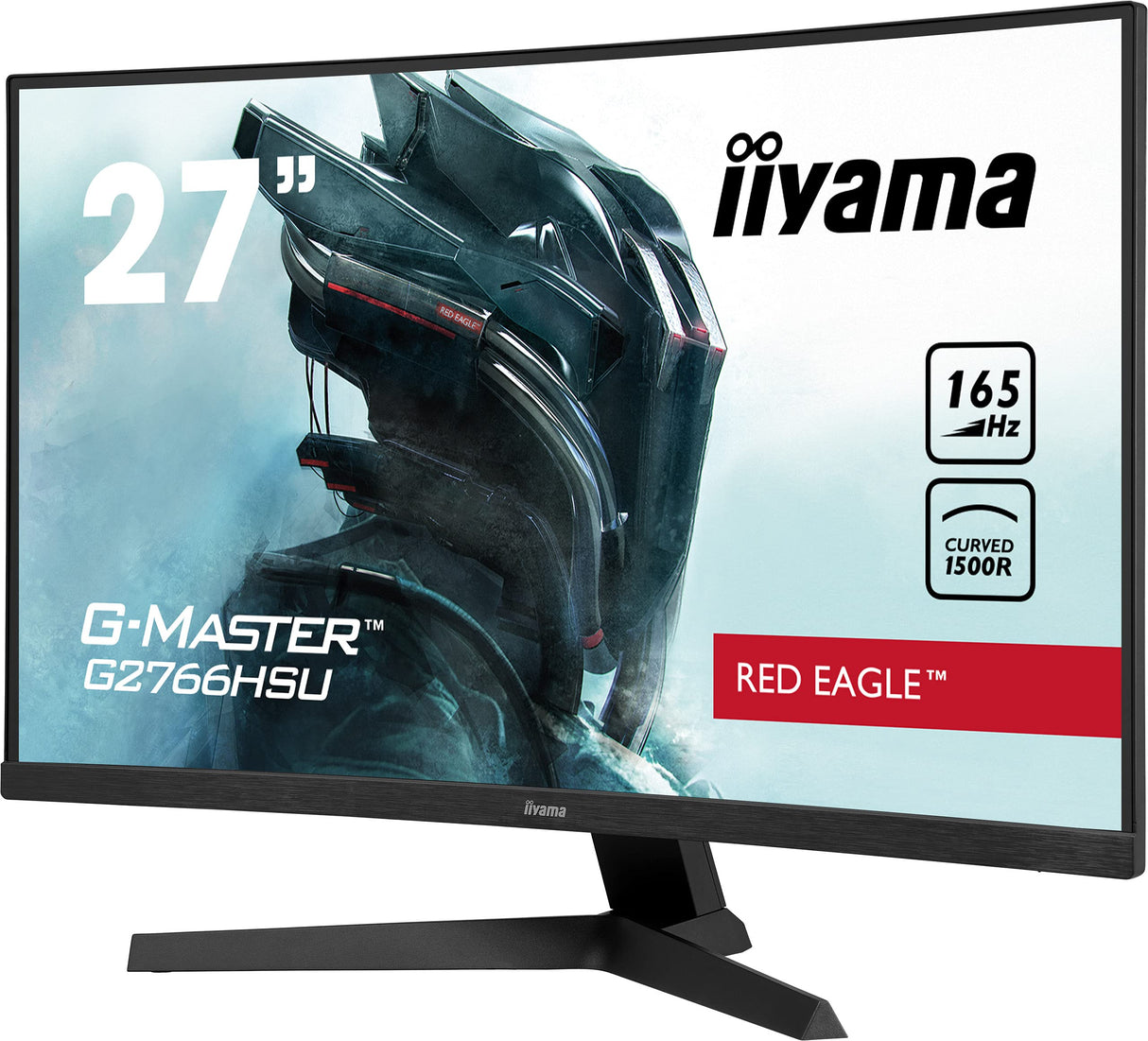 iiyama G2766HSU-B1 27" Panel VA, Curvo Gaming 1500R, G-Master Red Eagle, FreeSync Premium, 1920x1080165Hz, 250cd/m², DisplayPort, 2xHDMI, 1ms MPRT, Altavoces, USB-HUB (2x2.0), Black Tuner