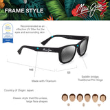 Maui Jim Kaulike Sunglasses, Matte Black, 53-19-145 Unisex Adulto