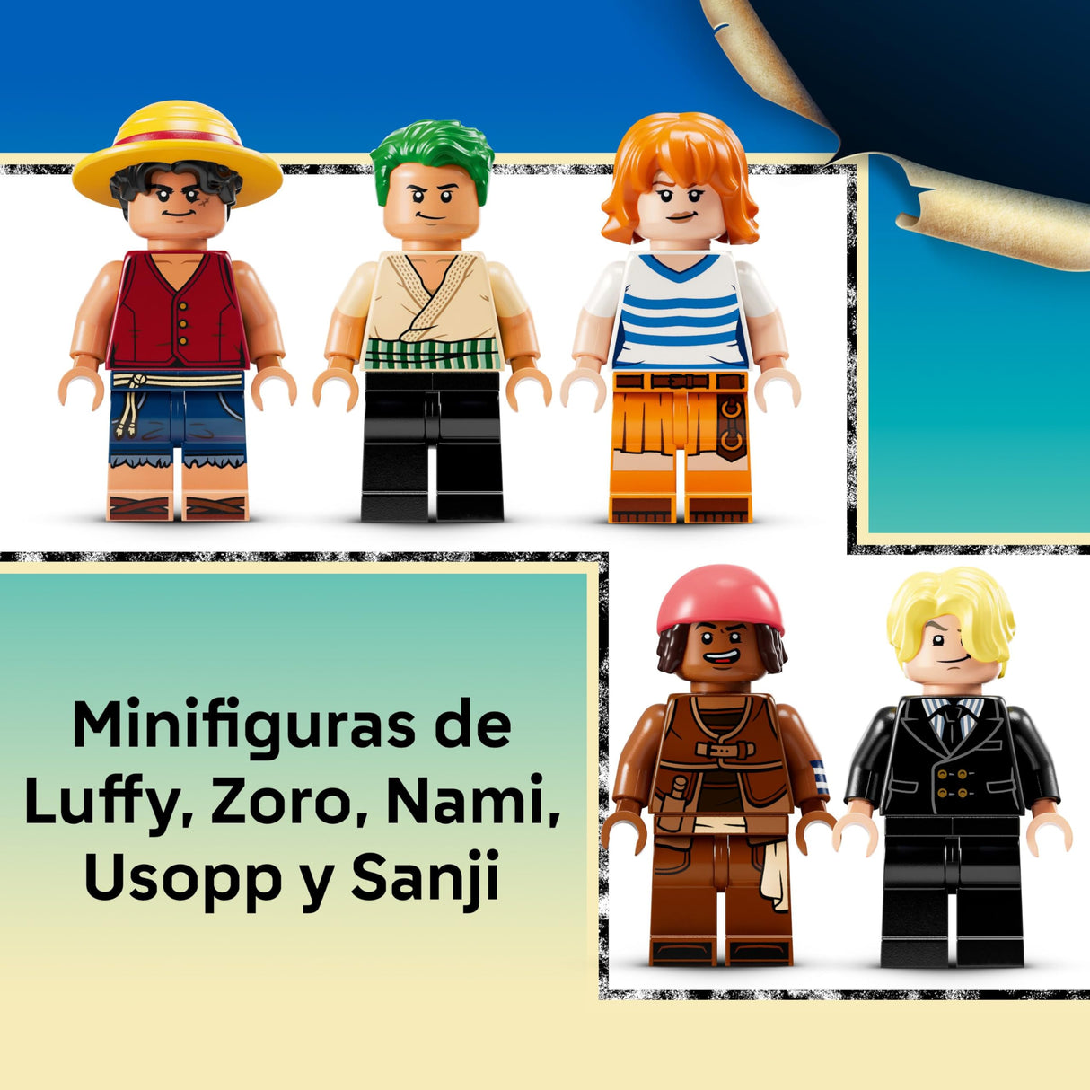 LEGO One Piece Barco Pirata Going Merry de Juguete - Maqueta de Barco y Decoración Anime - 5 Minifiguras Inc. Luffy, Zoro y Nami - Regalo para Niños, Niñas y Fans de 10+ Años 75639