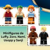 LEGO One Piece Barco Pirata Going Merry de Juguete - Maqueta de Barco y Decoración Anime - 5 Minifiguras Inc. Luffy, Zoro y Nami - Regalo para Niños, Niñas y Fans de 10+ Años 75639