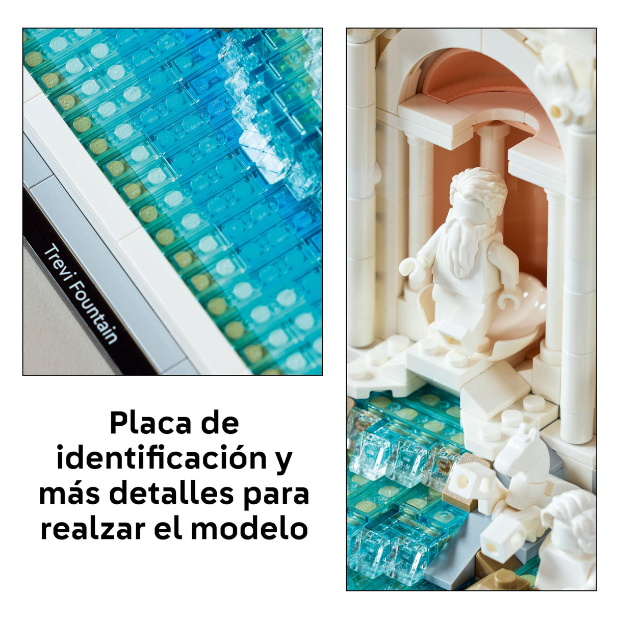 LEGO Architecture Fontana di Trevi Maqueta para Construir para Adultos, Monumento Italiano de Fuente Barroca y Minifiguras, Decoración del Hogar, Regalo para Viajeros 21062
