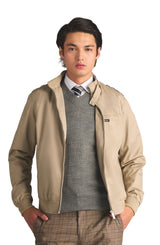 Members Only, Chaqueta de Motorista emblemática Original para Hombre, Corte Entallado, Caqui, Medium
