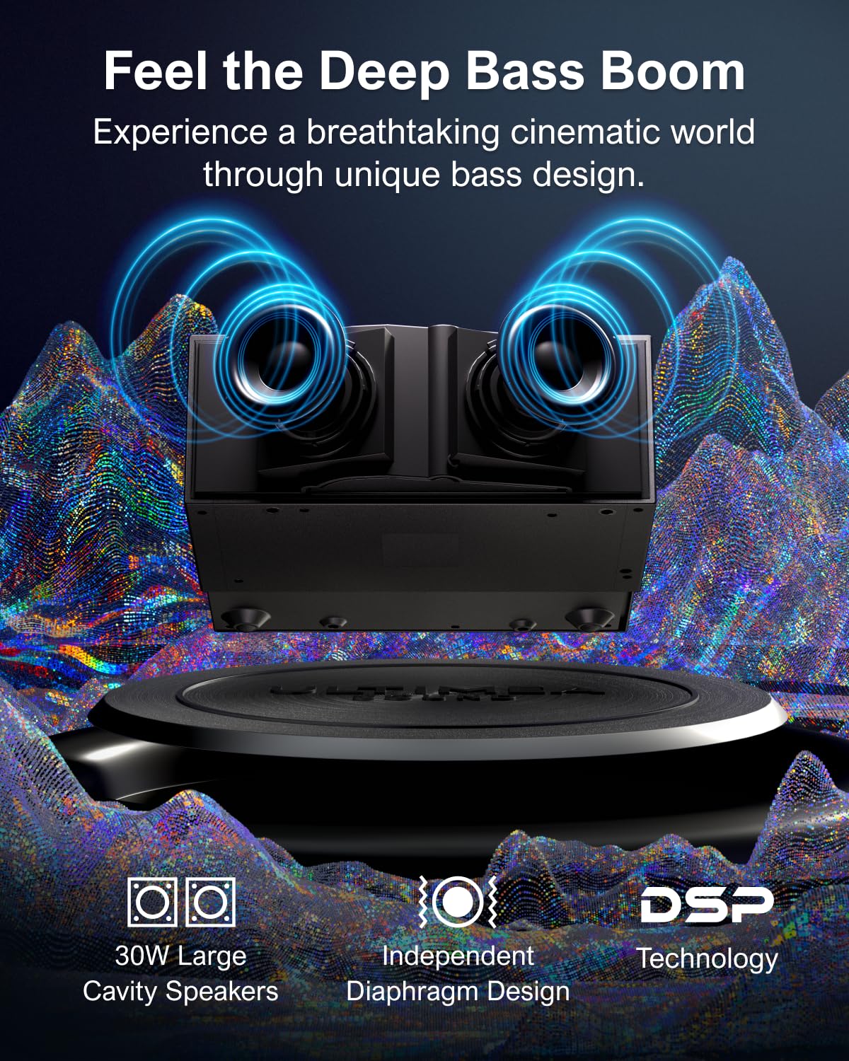 ULTIMEA Proyector 4K Soporte Cine en Casa con 900 ANSI, Vídeo Proyector 1080P Nativo con Evitación de Objetos/6D Keystone, 30 W Altavoz, Proyector WiFi Bluetooth 5,3 para Sala de Estar, Apollo P60