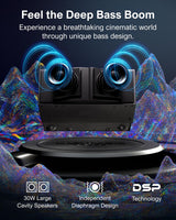 ULTIMEA Proyector 4K Soporte Cine en Casa con 900 ANSI, Vídeo Proyector 1080P Nativo con Evitación de Objetos/6D Keystone, 30 W Altavoz, Proyector WiFi Bluetooth 5,3 para Sala de Estar, Apollo P60