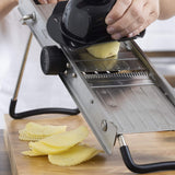 LACOR 60357 Mandolina, Con Protector y Cuchillas Giratorias Inox, Pies y mango Antideslizantes, Ideal para cortar Patatas, Verduras, Fruta, Cocina Profesional, Plateado, 45.5 x 22 x 10.5 cm
