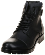 JACK & JONES - Jfwalbany Leather Anthracite STS, Botas Estilo Motero Hombre, Gris, 44 EU