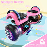 SISIGAD Hoverboard, Self Balancing Electric Gyropod 6.5 Inch Hoverboard Hover Scooter Board with Bluetooth Music, LED Lights for Kids