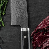 KYOCERA KTN de 180 de Hip kizuna Serie – Cuchillo de cerámica. Cubierto con Incluido Hoja de cerámica con Arena Jardín Estructura de Onda. Mango de Madera de Pakka. Longitud de la Hoja: 18 cm.