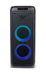 Metronic 477182 - Altavoz portátil Bluetooth Potente 600W Party XL, LED Lights, USB, MicroSD, 2 entradas para Micro, AUX-IN, Mando a Distancia, asa para Transporte, Micro Incluido, Negro