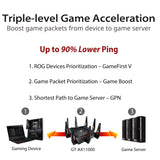 ASUS GT-AX11000 ROG Rapture - Router Gaming Tri-Banda AX11000 Gigabit (Triple VLAN, Compatible PS5, Aura RGB, 2.5G gaming port, AiProtection Pro, Adaptive QoS, soporte Ai-Mesh)