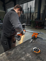 FEIN Amoladora angular a batería Ø115 mm, CCG18-115-12 AS, 18V, gran potencia y duración, para trabajos efectivos de corte, motor sin escobillas FEIN, sin batería y cargador