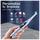 Oral-B iO 9 Cepillo de Dientes Eléctrico con Mango Recargable, 1 Cabezal, Estuche de Viaje con Cargador y Funda Magnética, Diseñado por Braun, Regalos Originales para Mujer y Hombre - Azul