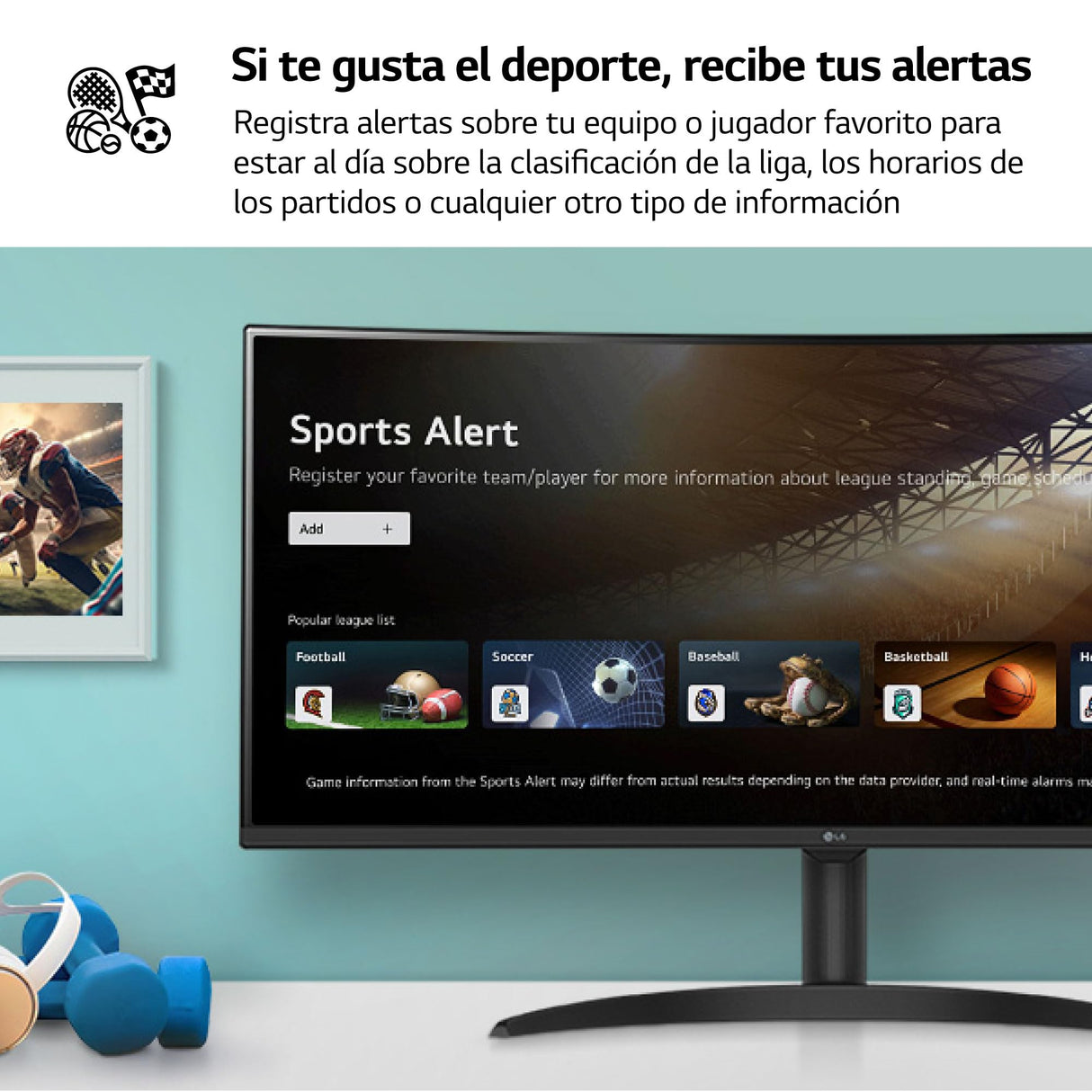 LG 34SR65QC-B - MyView Smart Monitor, 34", Panel VA, (3440x1440), 21:9, 100 Hz, 10ms Clasificación F, ThinQ App y Alexa, Negro