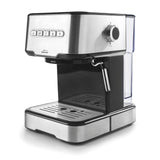 Lacor 69256 - Cafetera espresso con 2 salidas de café y función de calentar/espumar la leche, apta para café molido y cápsulas ESE, 21x26'5x30 cm