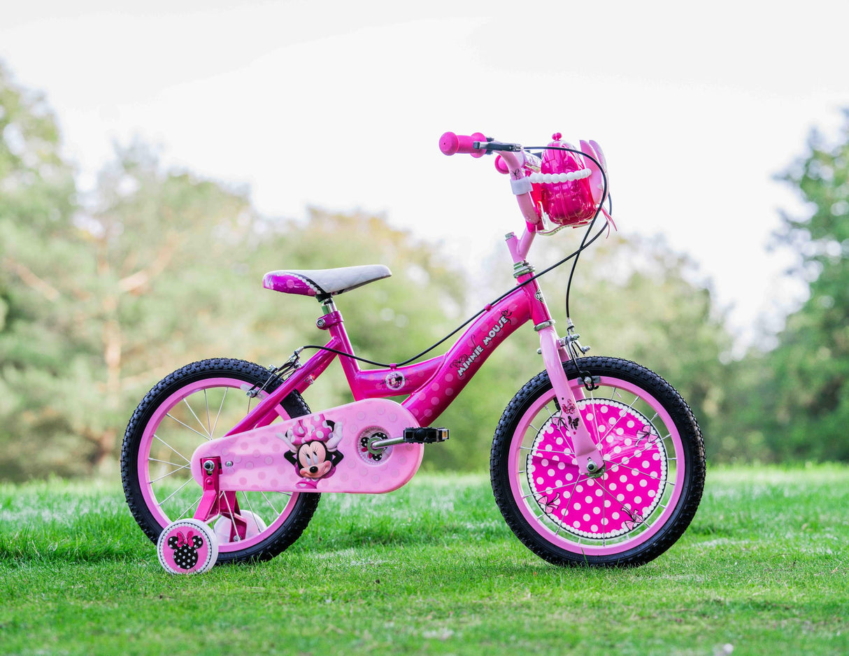 Huffy Bicicleta Pulgadas Minnie Luxury, Bebés niñas, Rosa, 16 pollici