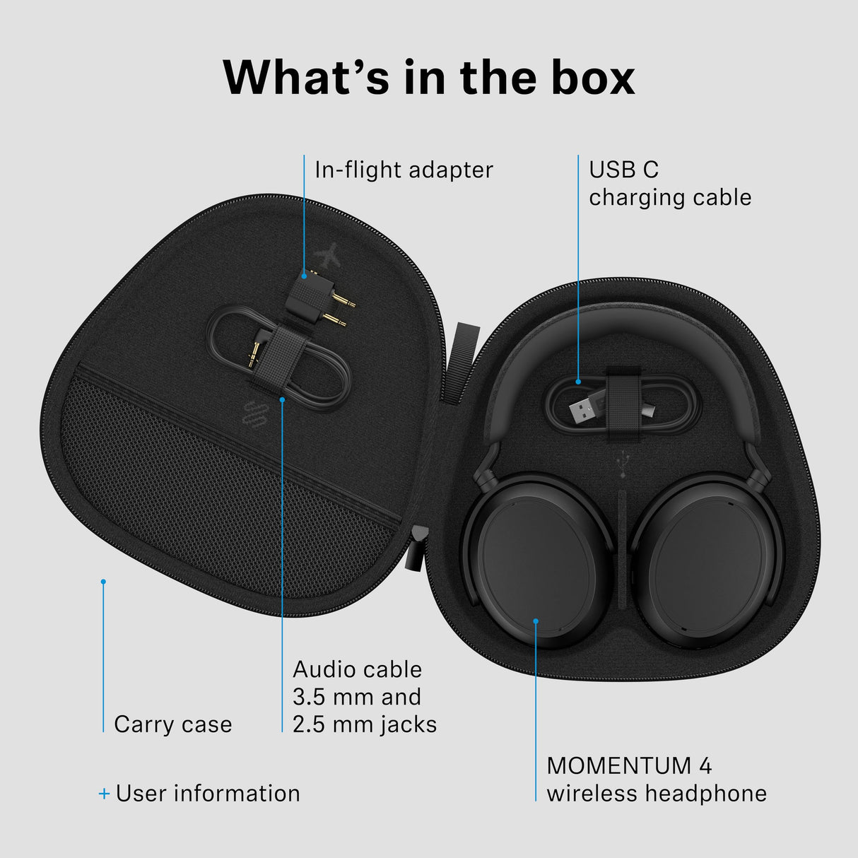 Sennheiser MOMENTUM 4 - Auriculares inalámbricos edición especial, Bluetooth para llamadas nítidas con cancelación de ruido adaptativa, duración de la batería de 60 horas, sonido personalizable, negro