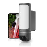 Bosch Smart Home Cámara Exterior II, cámara vigilancia Exterior, cámara IP, resolución 1080p Full-HD con Sirena integrada y lámpara de diseño, Compatible con Amazon Alexa, Antracita
