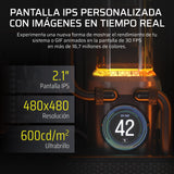 CORSAIR iCUE LINK XD6 RGB ELITE Unidad de Bomba/Depósito LCD – Bomba FlowDrive Max, Pantalla LCD IPS de 480x480, Sensor de Temperatura Integrado, 22 LED RGB Direccionables – Gris Sigilo