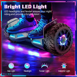 SISIGAD Hoverboard go Kart Seat,8.5" Off Road Hoverboards with LED Lights, All Terrain Hoverboards, Self Balancing Scooter with Bluetooth
