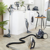 Beldray BEL01727TTVDE Titanium Smartflex inalámbrico Vacuum Cleaner – Multi-ciclónico 1L Stick Vac, Flexi-Bisagra, LED Digital Display, Indicador de Nivel de batería, Sensor de Bloqueo Inteligente,