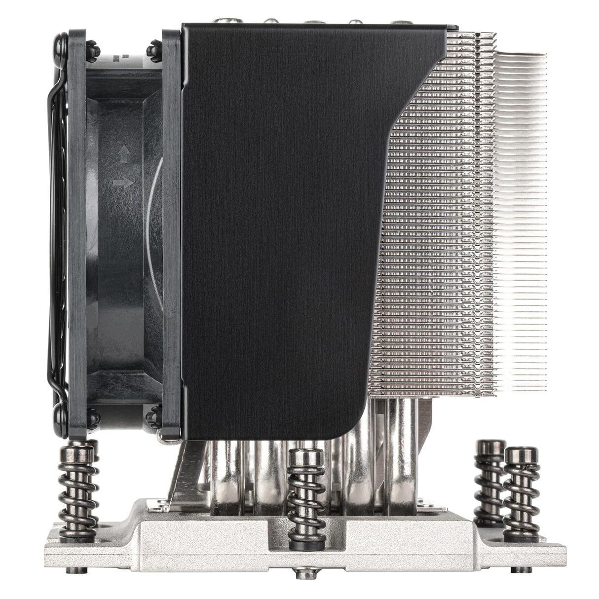 SilverStone Technology XE04-SP5, Disipador para CPU de servidor/estación de trabajo con factor de forma pequeño 4U para los zócalos AMD SP5, SST-XE04-SP5B (Negro + Negro)