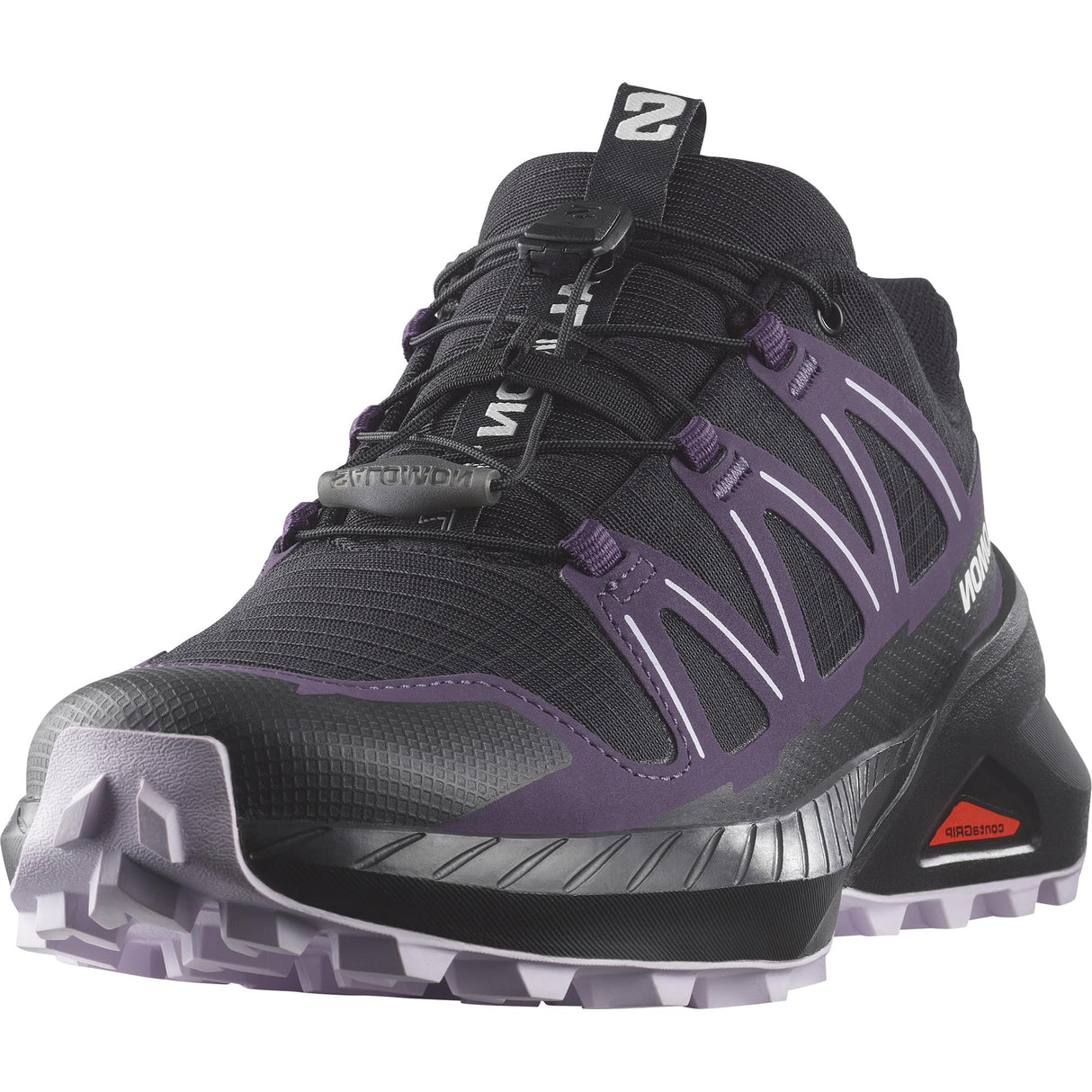 Salomon SPEEDCROSS PEAK, Zapatos de senderismo para Mujer, Black Nightshade Orchid Petal, 39 1/3 EU