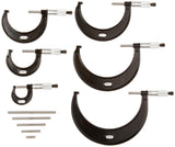 Starrett S436.1CRLZZ436.1 Series - Juego de micrometros para exterior, tope de carraca, tuerca de bloqueo, rango de 0 – 6", graduación de 0,001"