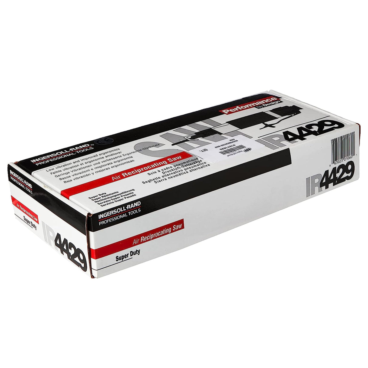 Ingersoll Rand 4429, Sierra de Sable Neumática de Alta Resistencia - Baja Vibración, Empuñadura de Compuesto y Protector Ajustable