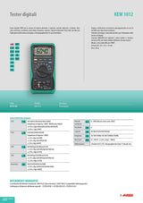 Kyoritsu Kew 1012 mutlimetro Digital para la tamaño de tensioni TRMS AC/DC, Correnti TRMS AC/DC, resistencia, continuidad, prueba diodo, Capacidad, Frecuencia, Gris