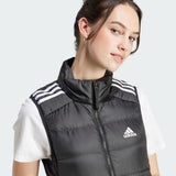 adidas Mujer Essentials 3-Stripes Light Down Vest, Black, L