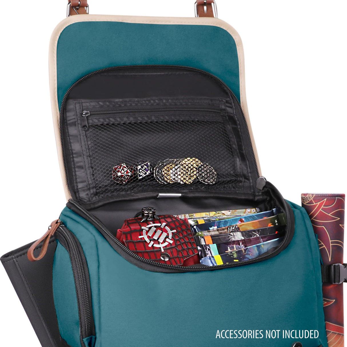 ENHANCE Caja de Almacenamiento de Cartas coleccionables de tamaño Completo para Funda de Cartas de Juego, Espacio de Carpeta de Cartas, Almacenamiento de Caja de mazo TCG, Soporte para tapete de