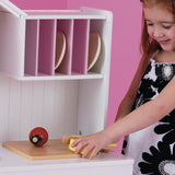 KidKraft Cocina de Juguete Modern Country de Madera, Cocinita Infantil con Cortinas, Juguetes niños 3+ años (53222) - Exclusivo en Amazon