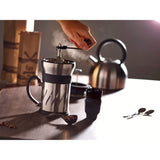 Peugeot Paris Press - Molinillo de café y cafetera en uno, acero inoxidable, plástico, cristal, 1