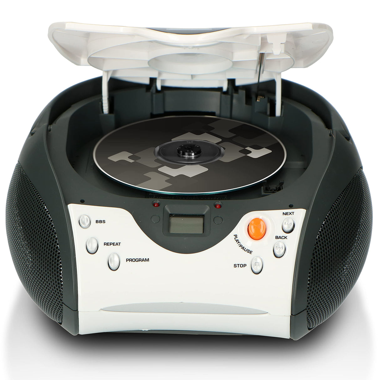 Lenco SCD-24 SCD24 - Reproductor de CD para niños - Radio CD - Sistema estéreo - Boombox - Sintonizador de radio FM - Memoria de pista - 2 x 1,5 W RMS de alimentación - Funciona con red y pilas - Blanco