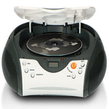 Lenco SCD-24 SCD24 - Reproductor de CD para niños - Radio CD - Sistema estéreo - Boombox - Sintonizador de radio FM - Memoria de pista - 2 x 1,5 W RMS de alimentación - Funciona con red y pilas - Blanco