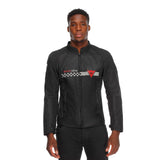 DAINESE - Herosphere Air Tex Jacket, Chaqueta De Moto De Tejido, Ventilada Y De Verano, Hombre, Negro/Blanco/Rojo, 50