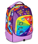 Seven Inside Out 2 Trolley Escuela Jack 3 Ruedas, Violeta, 3 en 1, Mochila Triple Uso con Carro Desenganchable, 33 L, Escuela Primaria, Niña