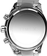 Timex Trend Reloj para Mujer, Pulsera de aleación Plateada, Esfera Azul, Caja Plateada, 38 mm, TW2Y28200