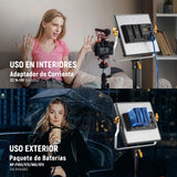 NEEWER 2 Pack Luces de Video LED Bicolor Regulables 480 y Kit de Iluminación de Soporte Incluye: Panel LED CRI 96+ de 3200-5600K con U Bracket, Tripode de luz de 75 Inches para Fotografía de Estudio