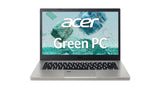 Acer Aspire Vero (AV14-51-79KC) Green Laptop | Pantalla FHD de 14" | Intel Core i7-1255U | 16 GB RAM | 512 GB SSD | Intel Iris Xe Graphics | Windows 11 | Teclado QWERTZ | Gris