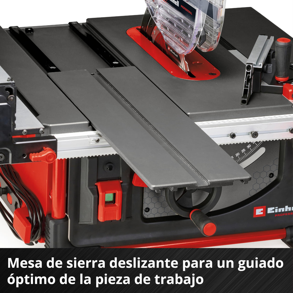 Einhell Professional Sierra circular de mesa con mesa deslizante TP-CC 10 T (2000 W, 85 mm de altura de corte, hoja de sierra Ø 254 mm, tope paralelo de montaje flexible, tope angular)