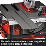 Einhell Professional Sierra circular de mesa con mesa deslizante TP-CC 10 T (2000 W, 85 mm de altura de corte, hoja de sierra Ø 254 mm, tope paralelo de montaje flexible, tope angular)