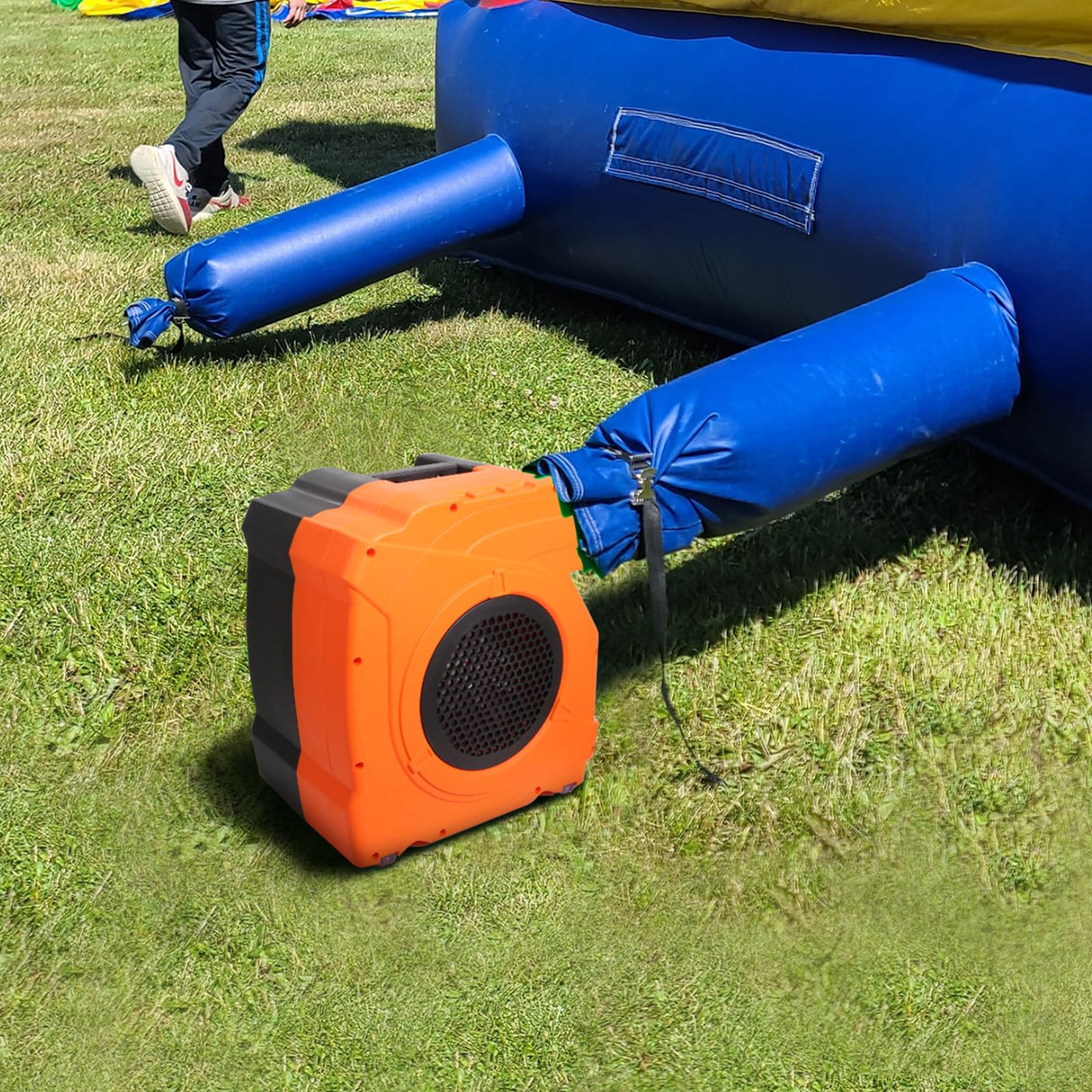 VEVOR Soplador Inflable 1100 W, 1,5 y 1,7 HP, Soplador de Aire Comercial para Inflables, Ventilador Eléctrico de Castillo Hinchable de 3100 RPM Casa de Rebote, Toboganes Acuáticos 387 x 275 x 423 mm