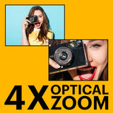 KODAK Pixpro - FZ45 - Cámara Digital Compacta de 16.44 Megapíxeles - Negra - Roja - 1280 x 720p
